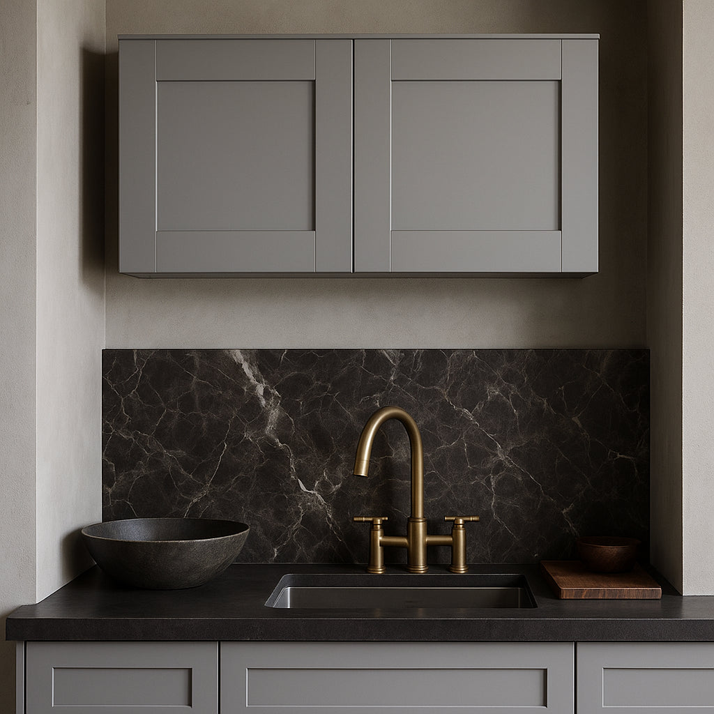 MILL'S PRIDE Richmond Vesuvius Gray Plywood Shaker Wall Kitchen Cabinet - Ready to Assemble