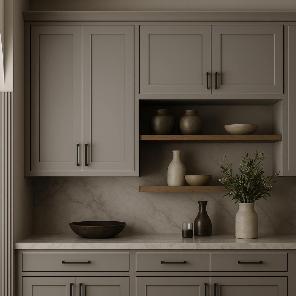 MILL'S PRIDE Richmond Vesuvius Gray Plywood Shaker Wall Kitchen Cabinet - Ready to Assemble