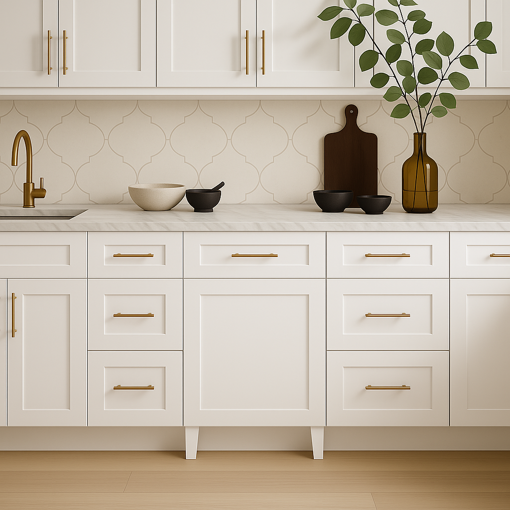 MILL'S PRIDE Richmond Verona White Shaker Base Kitchen Cabinet - 21 in W x 24 in D x 34.5 in H