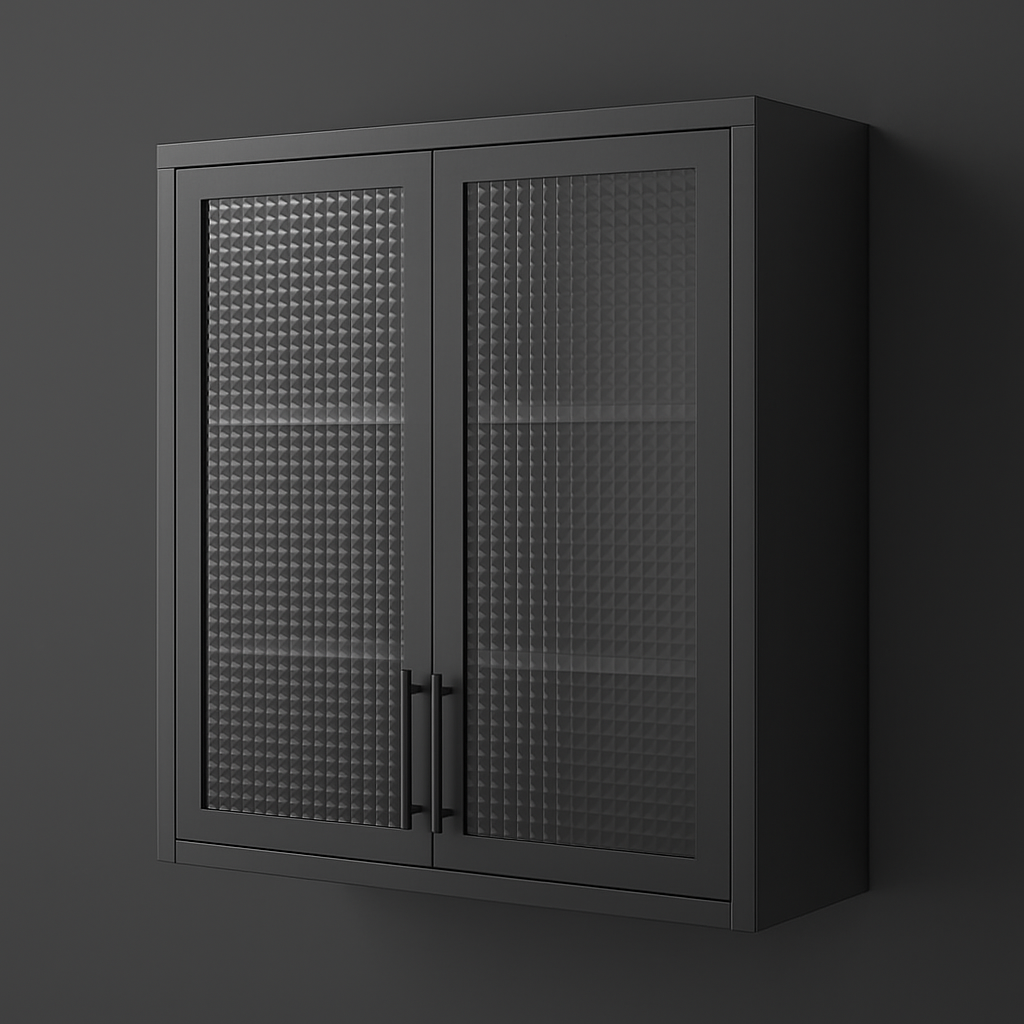 Aoibox Steel Wall Mounted Cabinet with Glass Door, 31.50 in. W x 11.80 in. D x 30 in. H