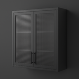 Aoibox Steel Wall Mounted Cabinet with Glass Door, 31.50 in. W x 11.80 in. D x 30 in. H