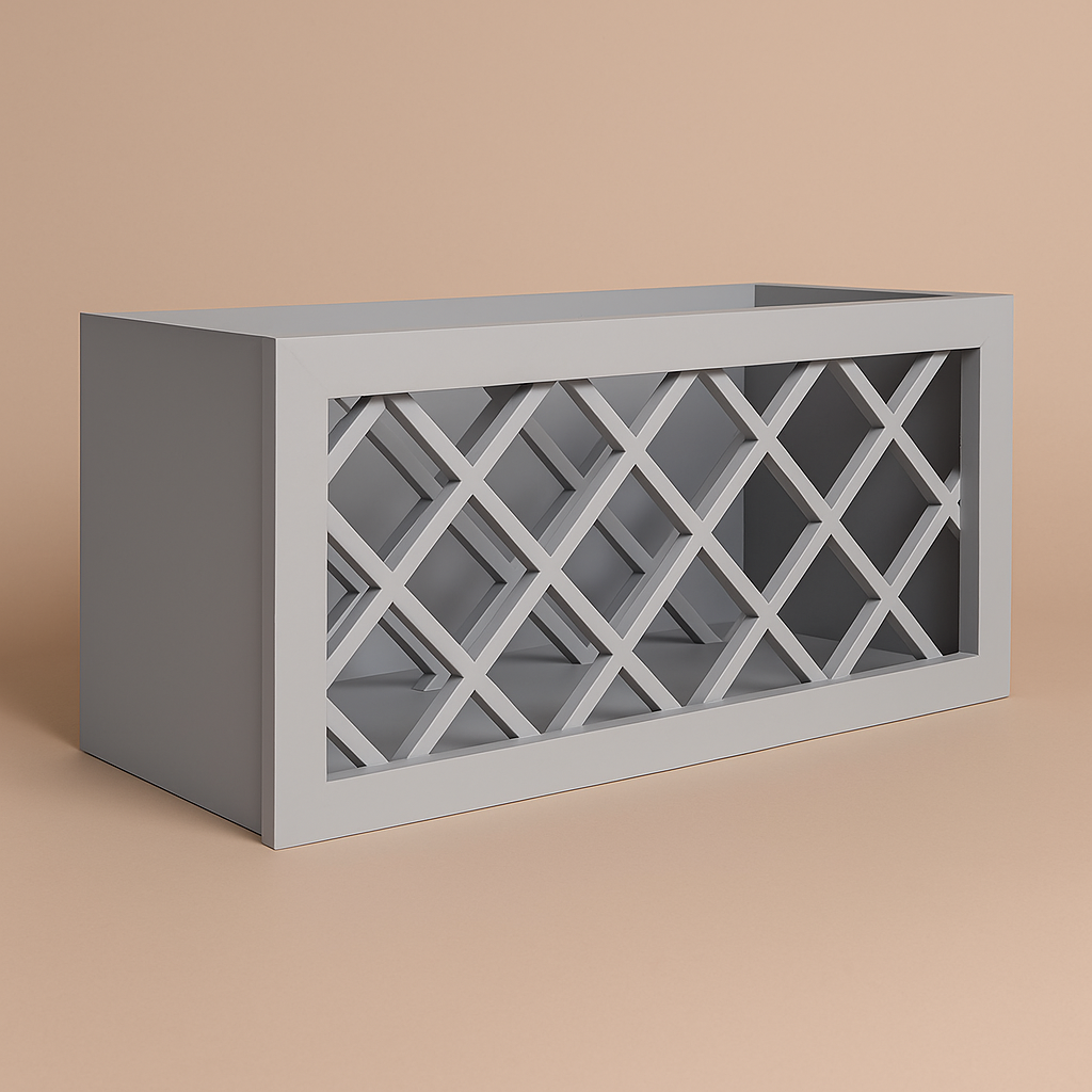 Plywell Shaker Wall Wine Rack, Gray, Ready to Assemble, 36x15x12 in.