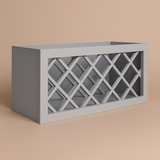 Plywell Shaker Wall Wine Rack, Gray, Ready to Assemble, 36x15x12 in.