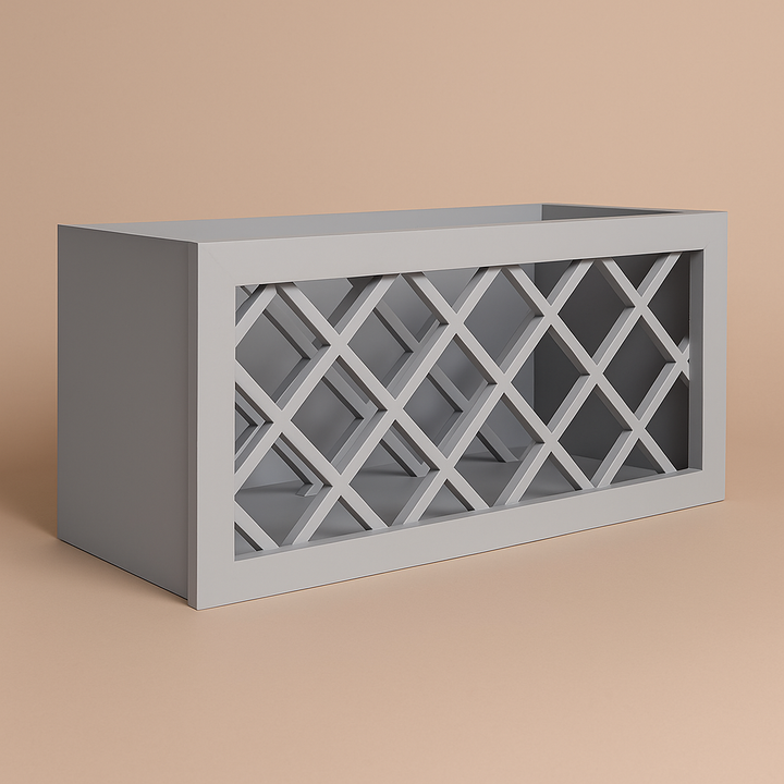 Plywell Shaker Wall Wine Rack, Gray, Ready to Assemble, 36x15x12 in.