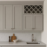 Plywell Shaker Wall Wine Rack, Ready to Assemble, Gray, 36x18x12 in.