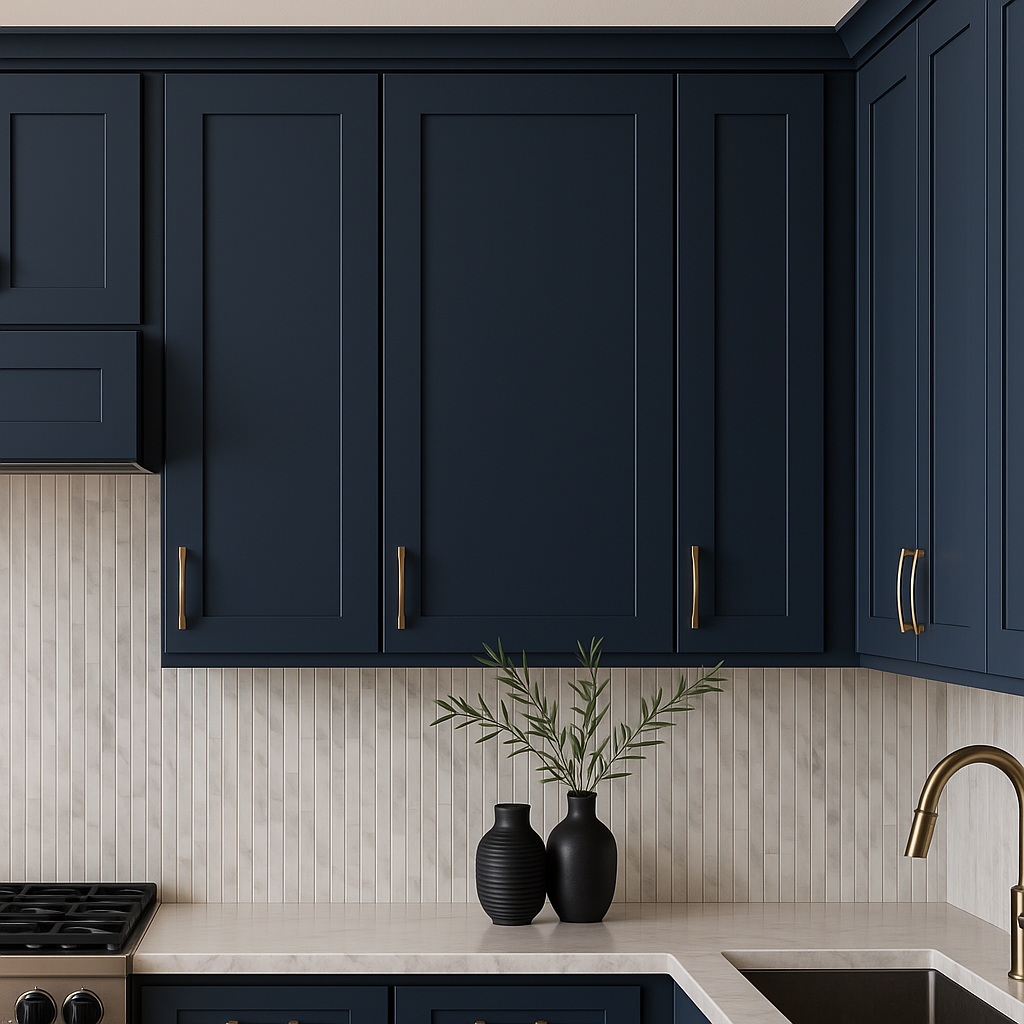 MILL'S PRIDE Valencia Blue Shaker Wall Kitchen Cabinet - 21" W x 12" D x 36" H