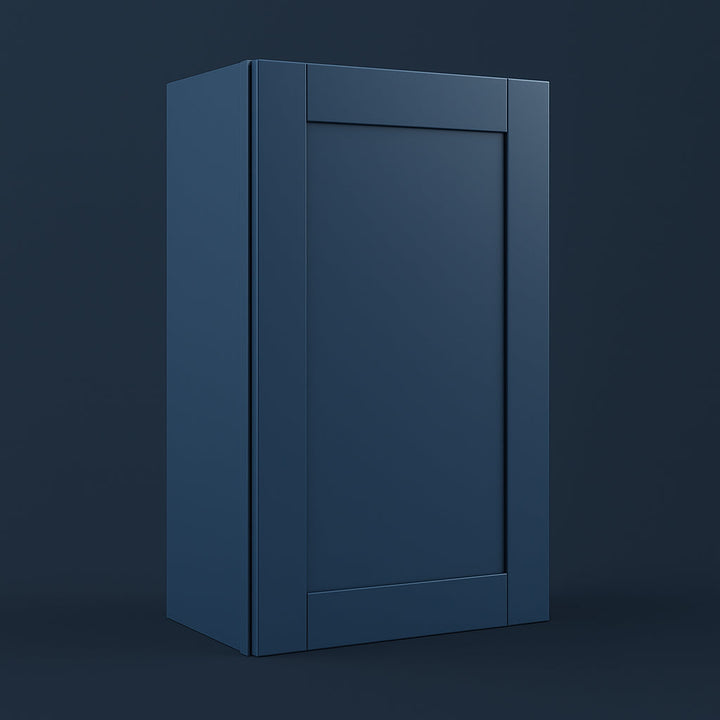 MILL'S PRIDE Valencia Blue Shaker Wall Kitchen Cabinet - 21" W x 12" D x 36" H
