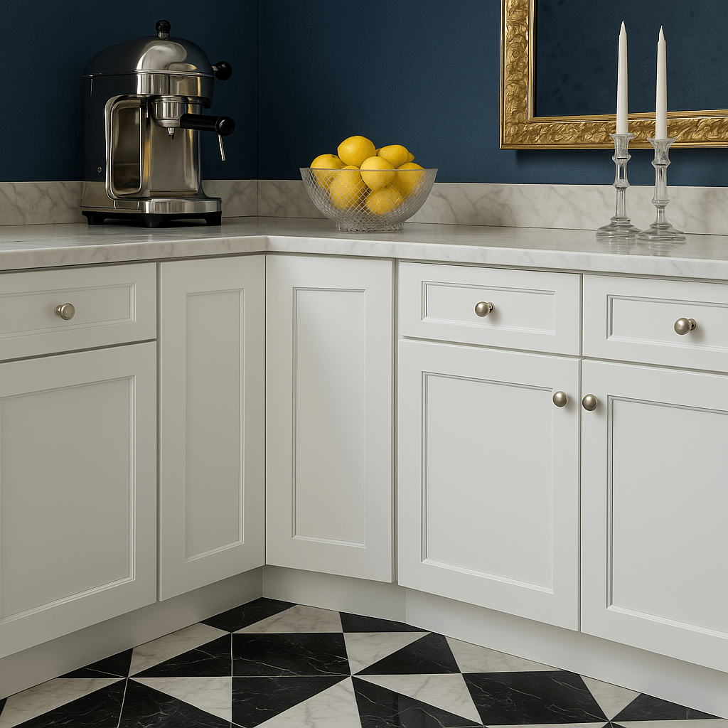 Cambridge Everest 24 in. Shaker Corner Diagonal Kitchen Cabinet in White