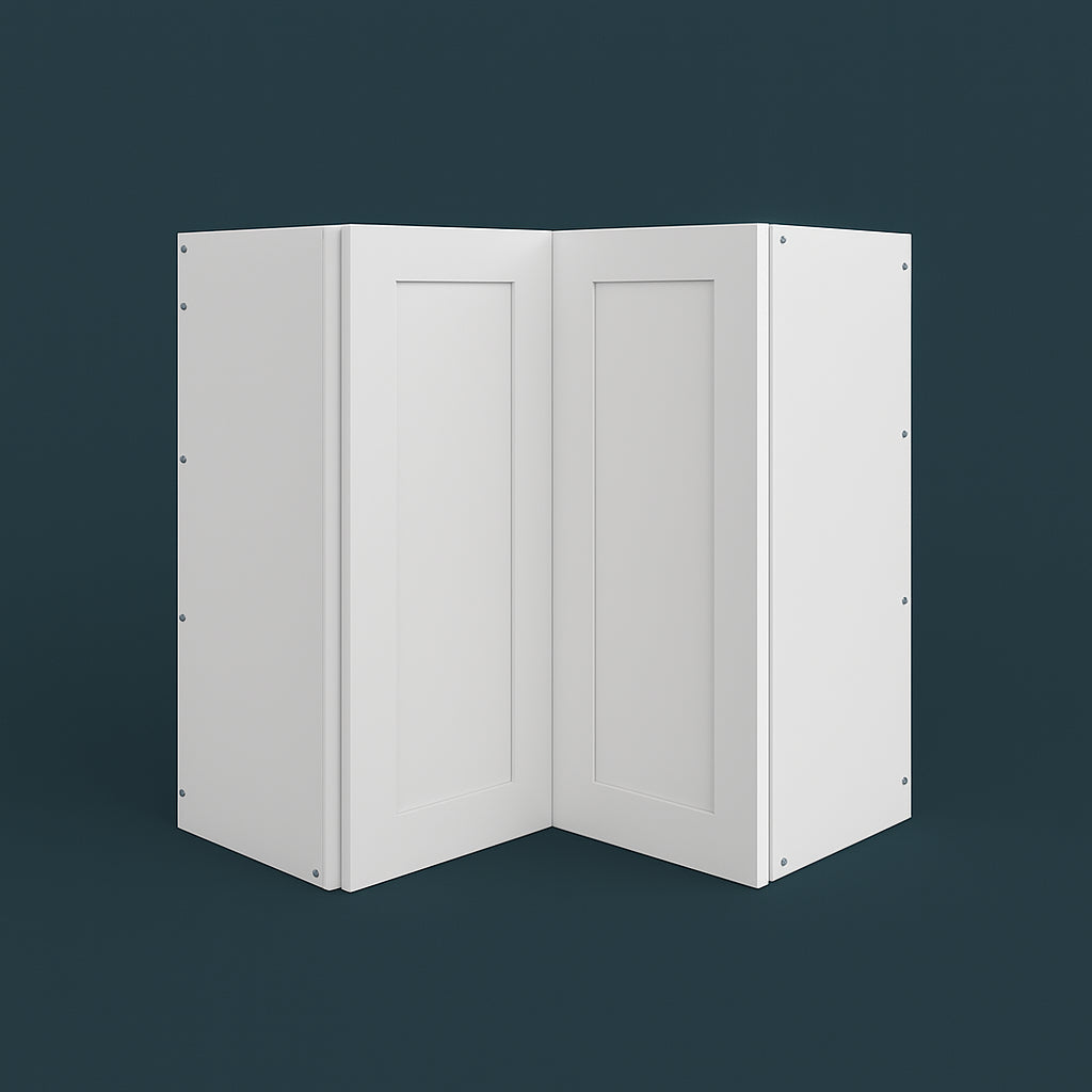 Cambridge Everest 24 in. Shaker Corner Diagonal Kitchen Cabinet in White
