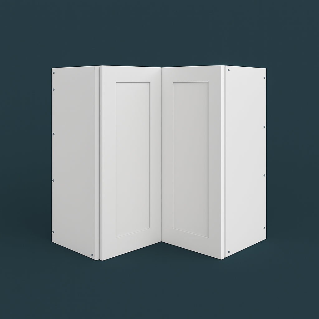 Cambridge Everest 24 in. Shaker Corner Diagonal Kitchen Cabinet in White