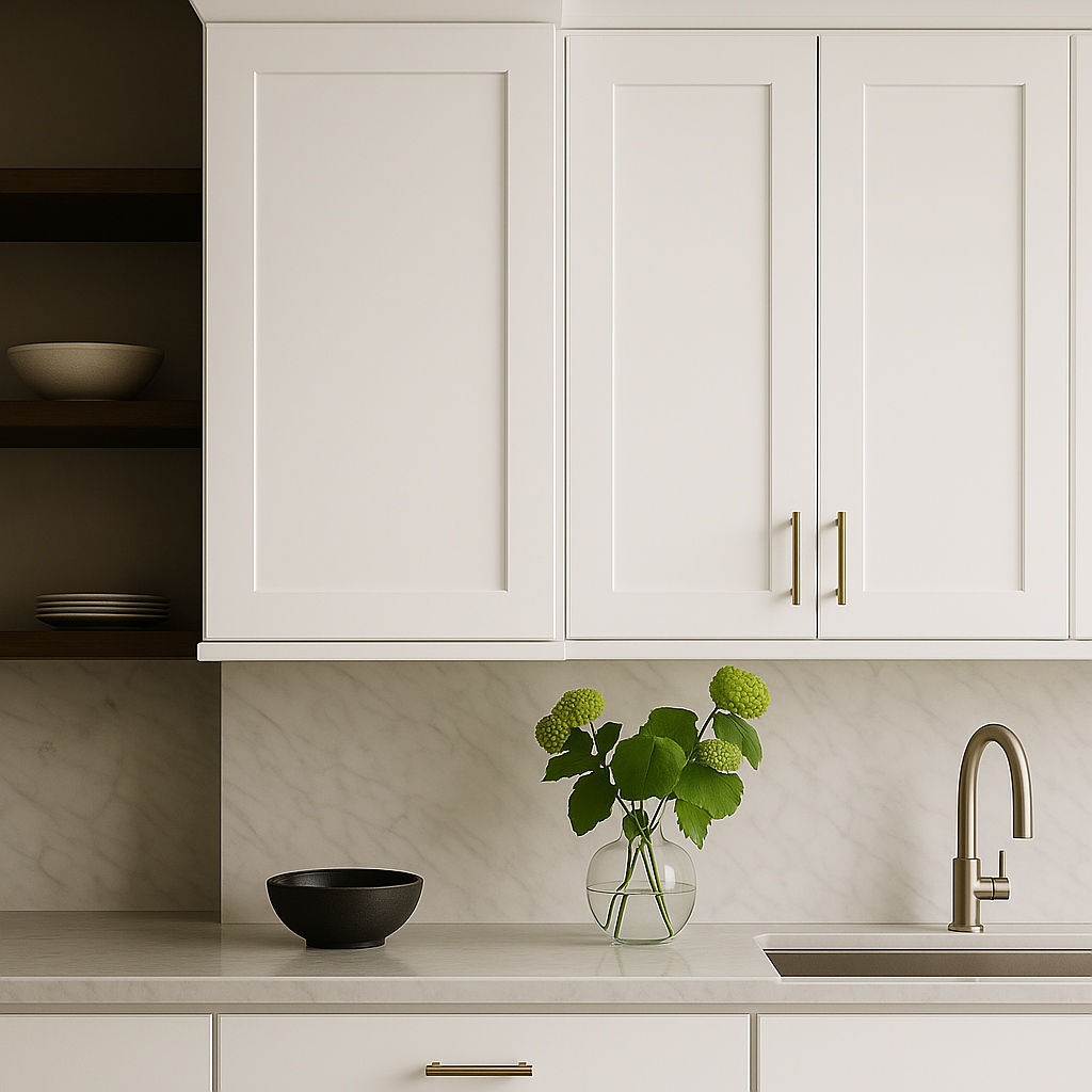 MILL'S PRIDE Richmond Verona White Shaker Wall Kitchen Cabinet - 21 in W x 12 in D x 42 in H