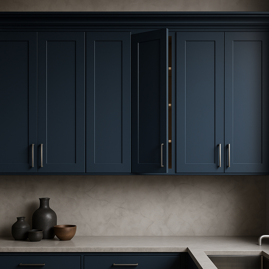 MILL'S PRIDE Valencia Blue Shaker Wall Kitchen Cabinet - 18" W x 12" D x 42" H