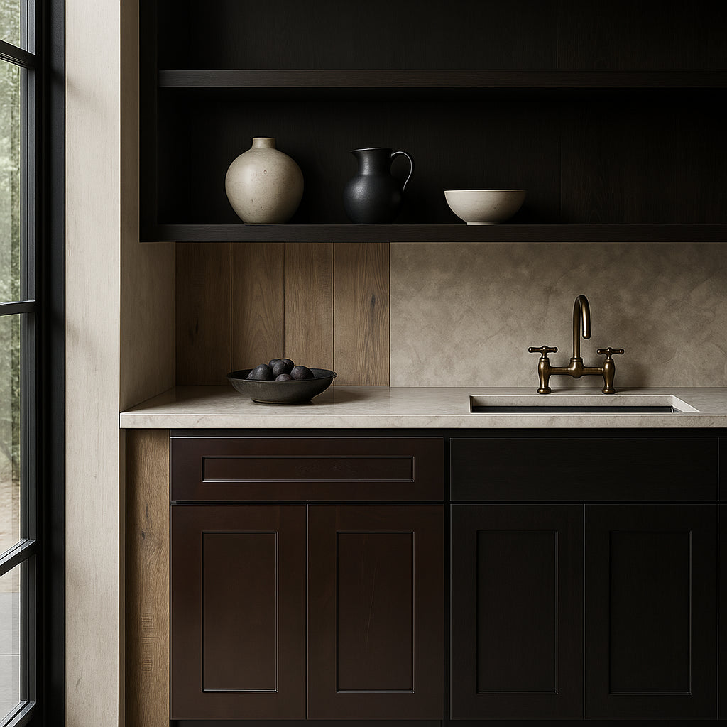 Design House Brookings Solid Wood Shaker Base Kitchen Cabinet in Espresso