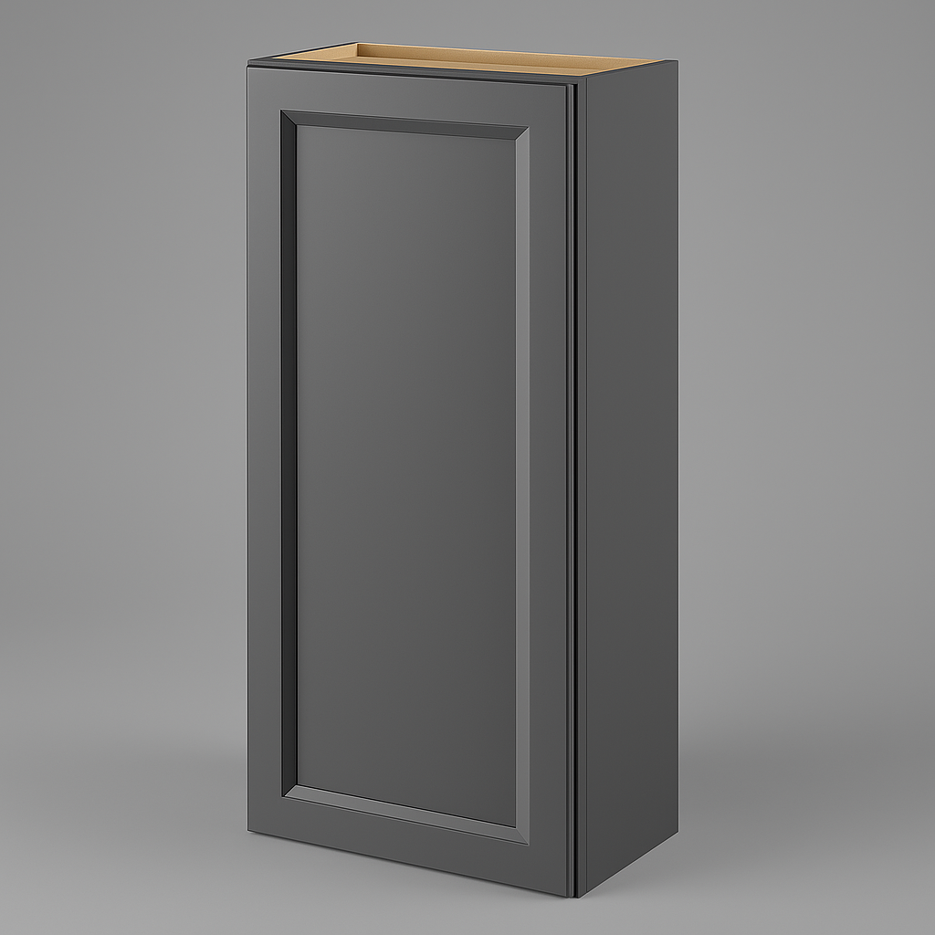 PELHAM & WHITE Keyport Shaker Wall Kitchen Cabinet, Charcoal, 18x12x42