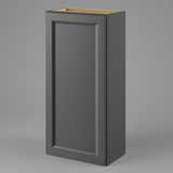 PELHAM & WHITE Keyport Shaker Wall Kitchen Cabinet, Charcoal, 18x12x42