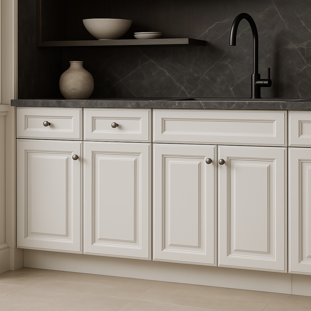 LIFEART CABINETRY Newport Ready to Assemble Base Cabinet with 1-Door and 1-Drawer in Classic White