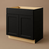 Hampton Bay Avondale ADA Sink Base Kitchen Cabinet, Raven Black, 36x24x34.5 in.
