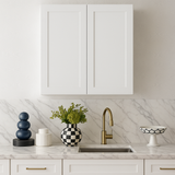 Cambridge Everest Shaker Wall Kitchen Cabinet, 33x12x30, White