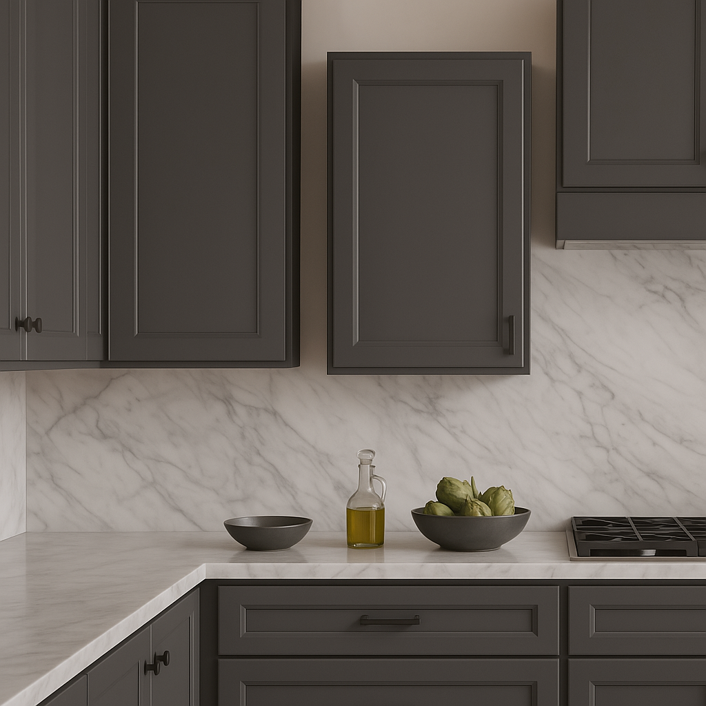 PELHAM & WHITE Keyport Shaker Wall Kitchen Cabinet, Charcoal Gray, 24x12x42 in.