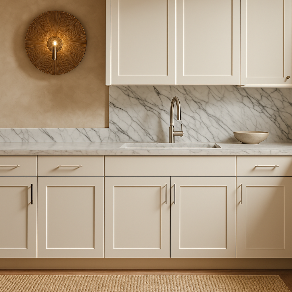 Hampton Bay Avondale Shaker Sink Base Kitchen Cabinet, Antique White