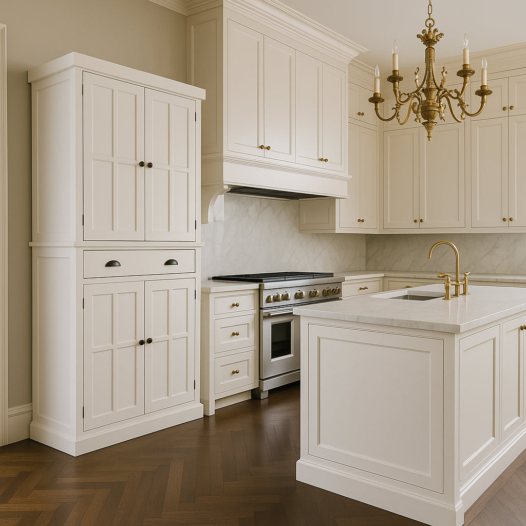 Unbranded White MDF Kitchen Cabinet with Shelves, 30 in. W x 16 in. D x 72 in. H