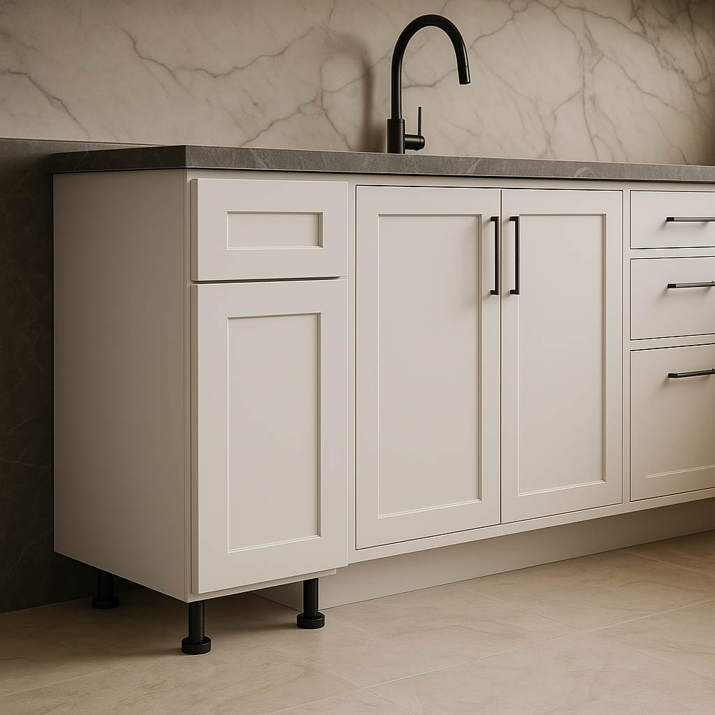 Cambridge Everest White Shaker Base Kitchen Cabinet, Ready to Assemble