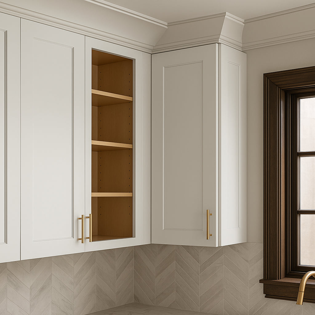 HOMLUX Shaker White Ready-to-Assemble Wall Kitchen Cabinet, 27 in. W x 12 in. D x 30 in. H