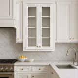 HOMEIBRO Shaker Dove Plywood Wall Kitchen Cabinet, 24x12x42 in, Ready to Assemble