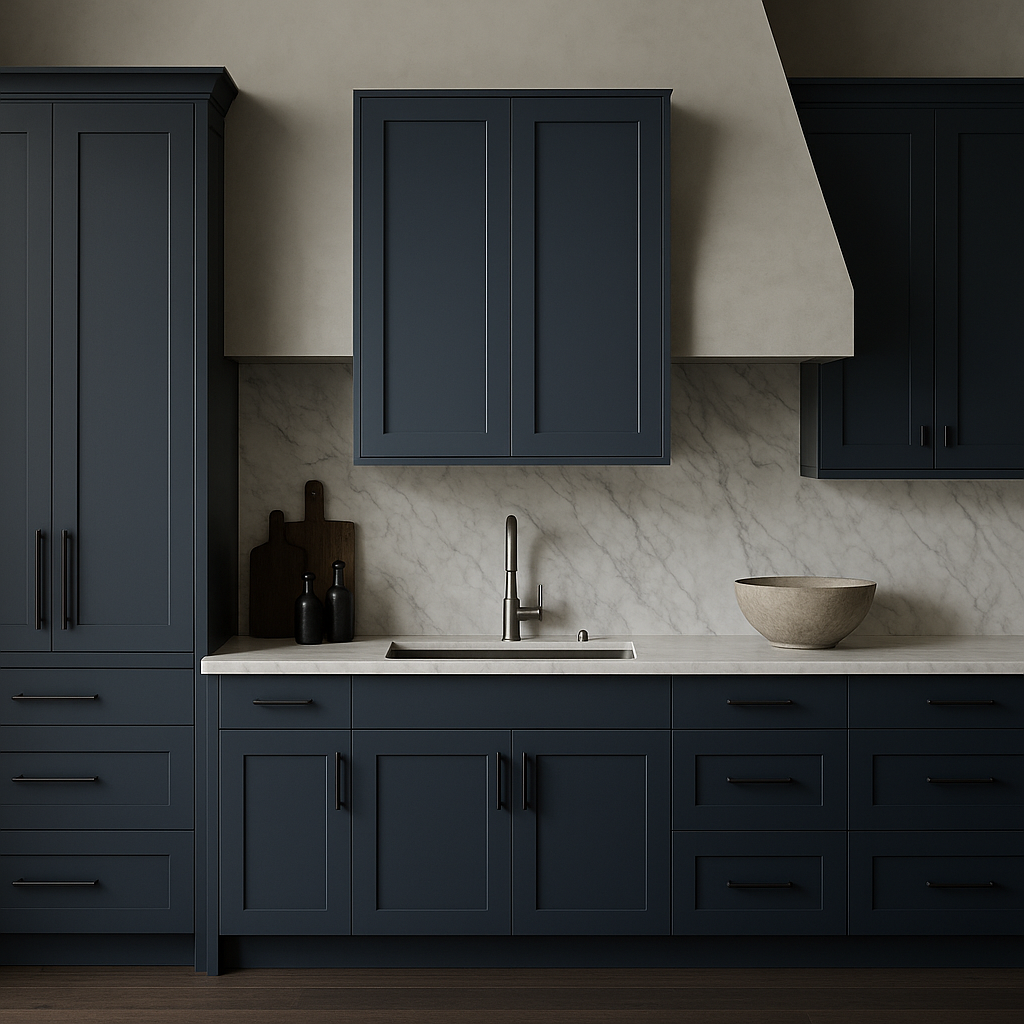 MILL'S PRIDE Valencia Blue Shaker Wall Kitchen Cabinet - 36" W x 12" D x 42" H
