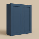 MILL'S PRIDE Valencia Blue Shaker Wall Kitchen Cabinet - 36" W x 12" D x 42" H