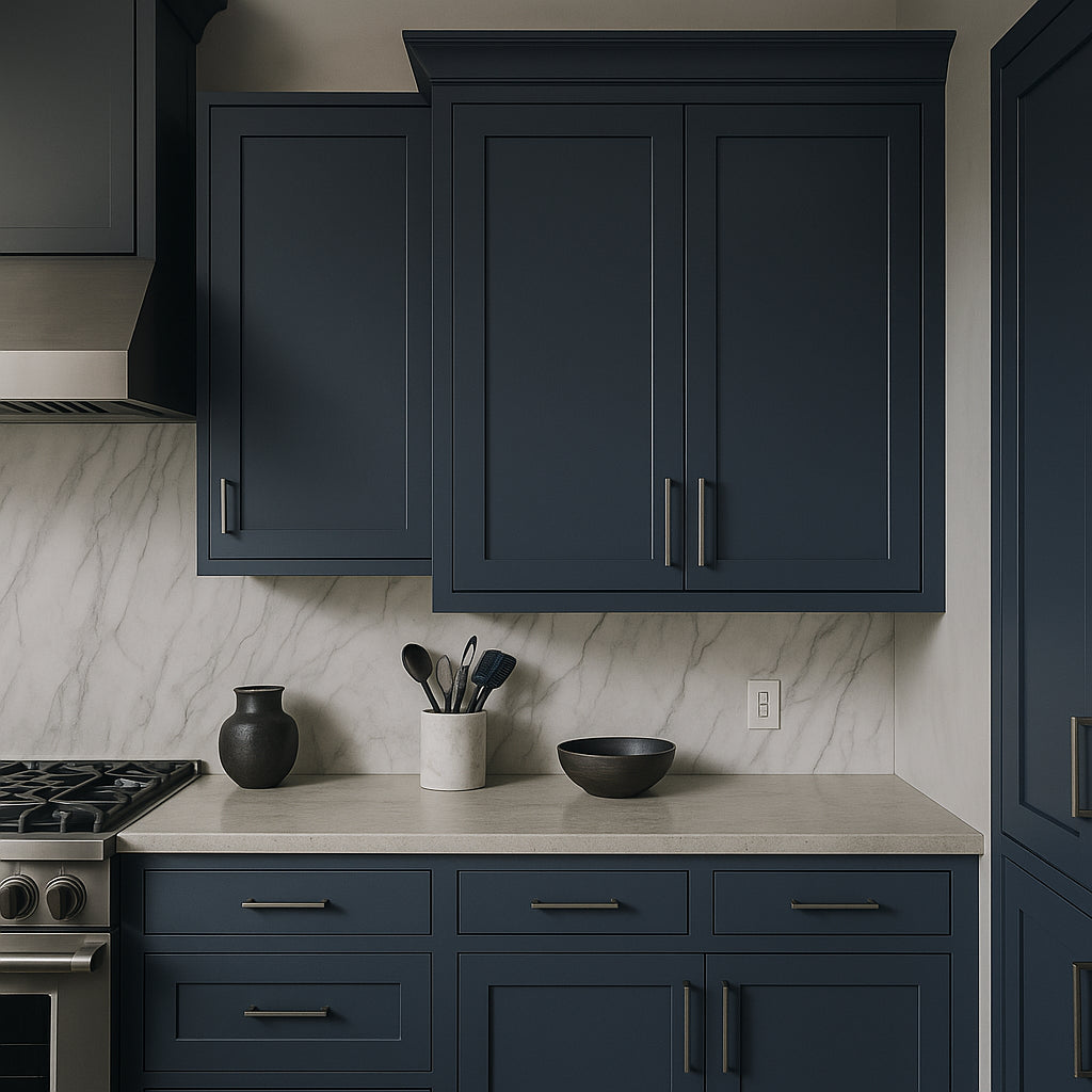 MILL'S PRIDE Valencia Blue Shaker Wall Kitchen Cabinet - 36" W x 12" D x 42" H