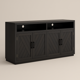 Runesay Gray Brown MDF Kitchen Cabinet Sideboard - 60 in. W x 15.7 in. D x 33.36 in. H