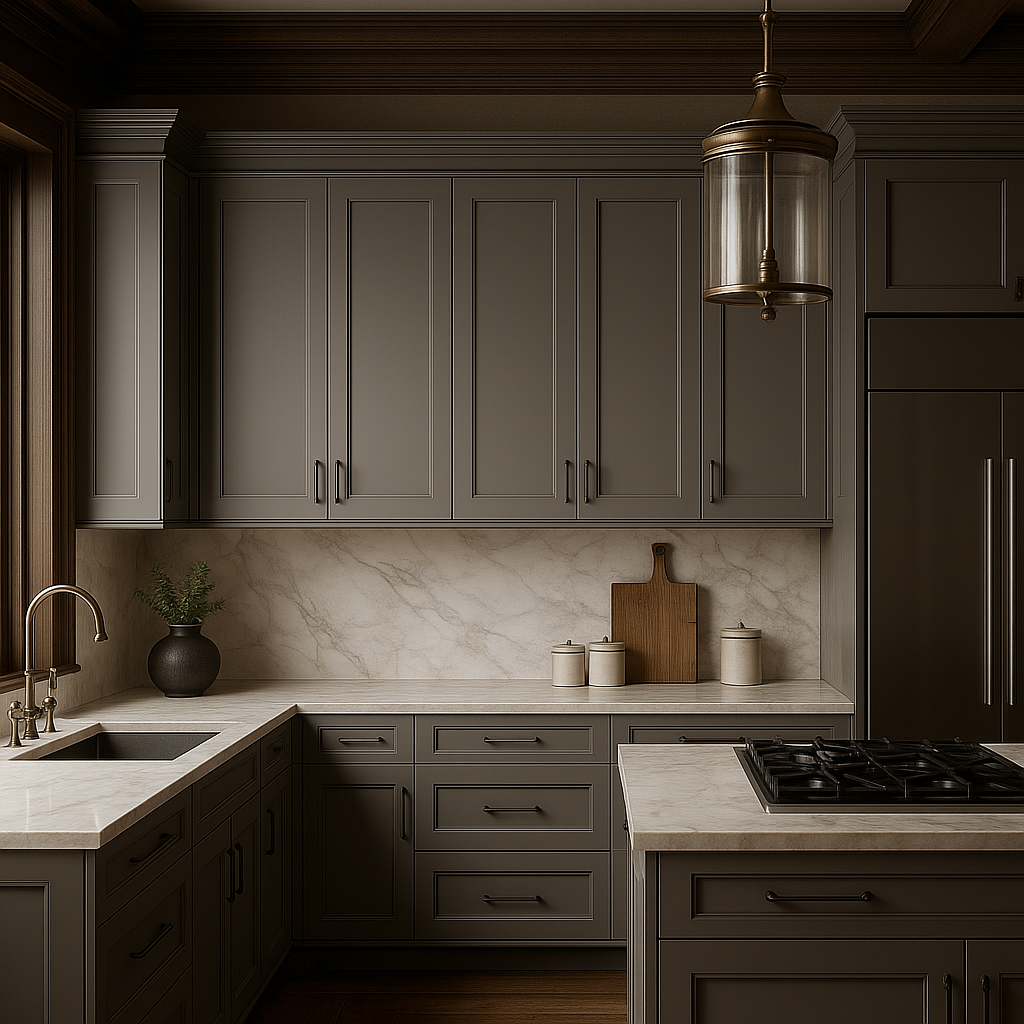 MILL'S PRIDE Richmond Vesuvius Gray Plywood Shaker Wall Kitchen Cabinet - 36" W x 12" D x 42" H