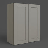 MILL'S PRIDE Richmond Vesuvius Gray Plywood Shaker Wall Kitchen Cabinet - 36" W x 12" D x 42" H