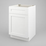 Plywell Ready to Assemble Shaker Base Cabinet with 1 Door and 1 Drawer in White