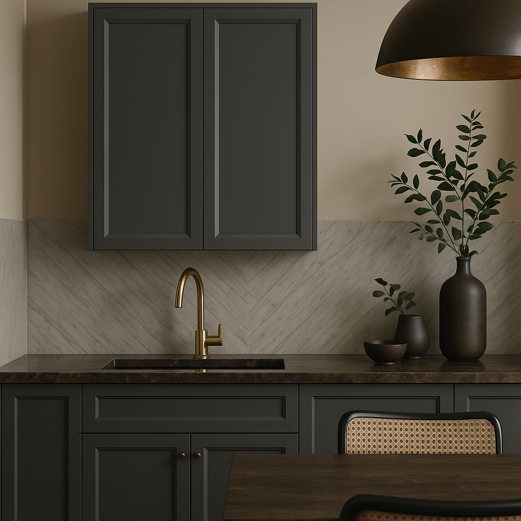 PELHAM & WHITE Keyport Shaker 36" Charcoal Wall Kitchen Cabinet