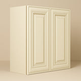 Plywell Antique White Double Door Wall Cabinet - Ready to Assemble