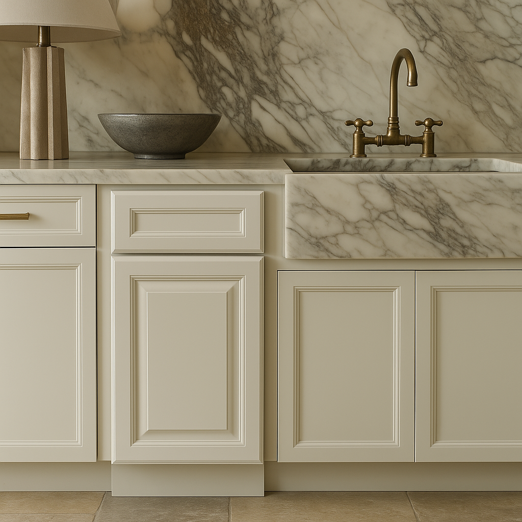 LIFEART CABINETRY Newport Ready to Assemble Base Cabinet with 1-Door and 1-Drawer in Classic White