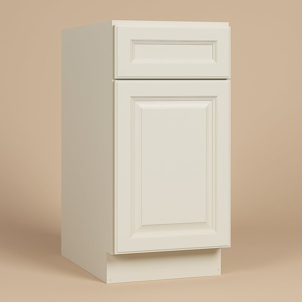 LIFEART CABINETRY Newport Ready to Assemble Base Cabinet with 1-Door and 1-Drawer in Classic White