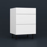 Cambridge Radiance White Gloss Slab Drawer Base Kitchen Cabinet