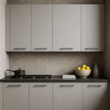 Amucolo White Wood Wall Kitchen Cabinet with Shelves and Four Doors