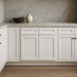 HOMEIBRO White Plywood Shaker Base Kitchen Cabinet with 2-Door and 2-Drawer (30 in. W x 24 in. D x 34.5 in. H)