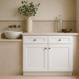 HOMEIBRO White Plywood Shaker Base Kitchen Cabinet with 2-Door and 2-Drawer (30 in. W x 24 in. D x 34.5 in. H)
