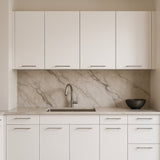 Amucolo White Wall Kitchen Cabinet with Shelves and Four Doors - 47.2 in. W x 13.1 in. D x 23.6 in. H