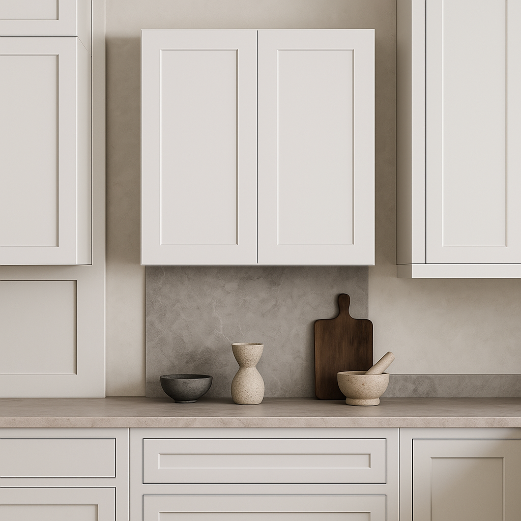 HOMLUX Ready to Assemble Wall Kitchen Cabinet in Shaker White, 27 in. W x 12 in. D x 30 in. H