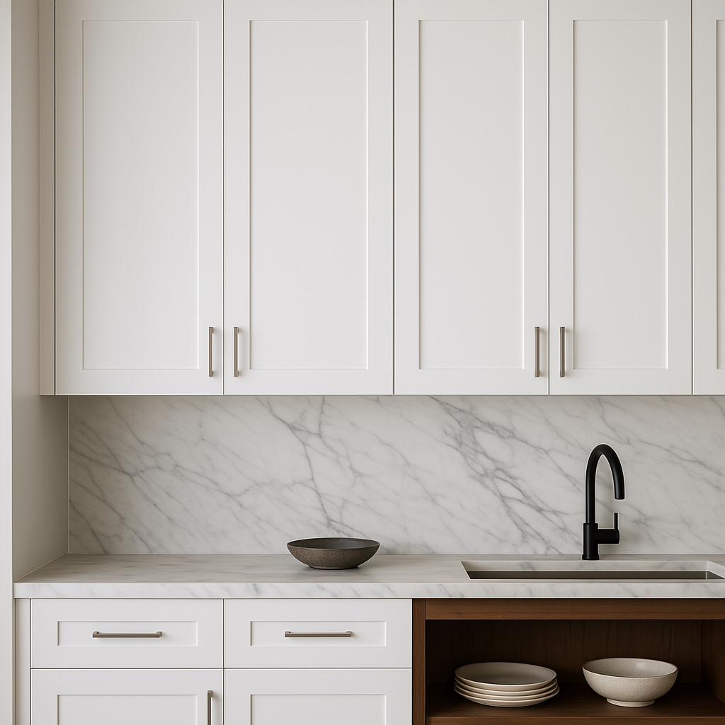 Bremen Cabinetry Shaker Wall Cabinet with Adjustable Shelves, White