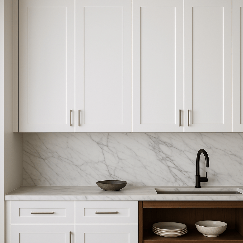 Bremen Cabinetry Shaker Wall Cabinet with Adjustable Shelves, White
