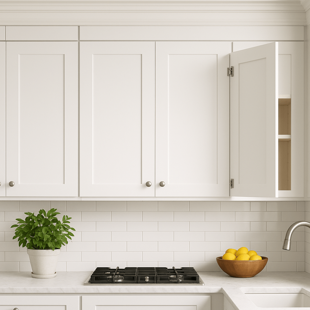 Bremen Cabinetry Shaker Wall Cabinet with Adjustable Shelves, White