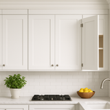 Bremen Cabinetry Shaker Wall Cabinet with Adjustable Shelves, White