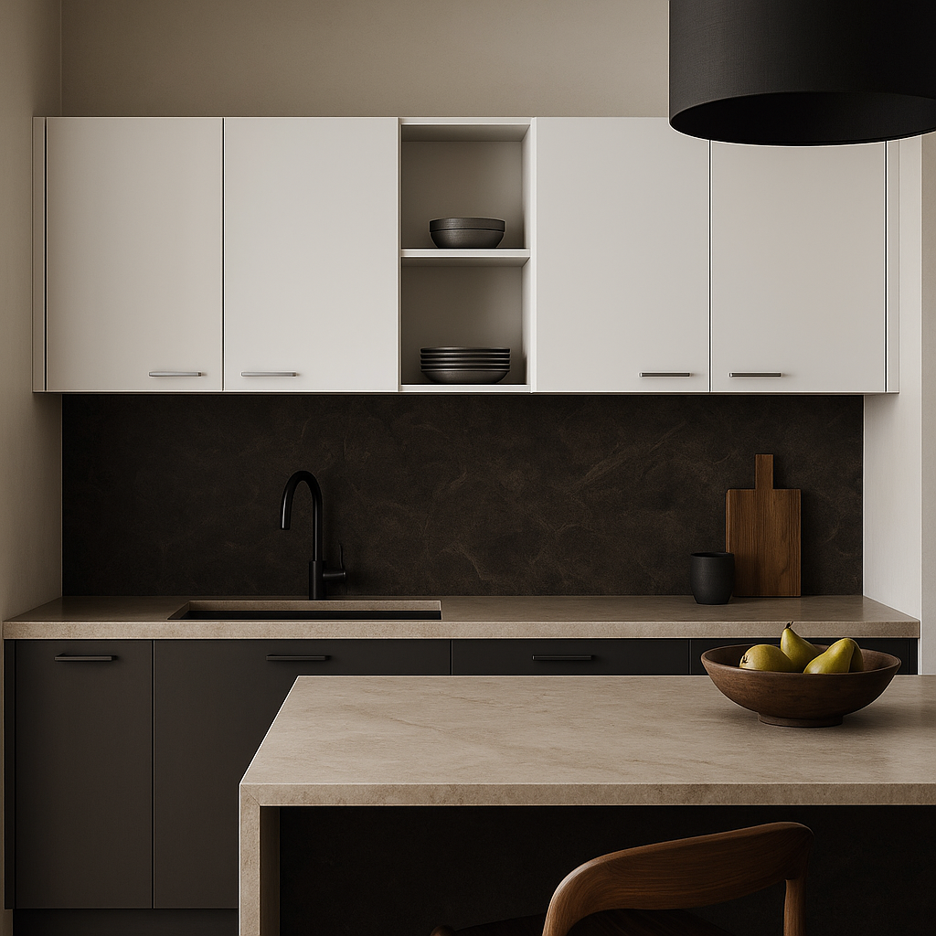 Adrinfly White Particle Board Kitchen Cabinet - Ready to Assemble